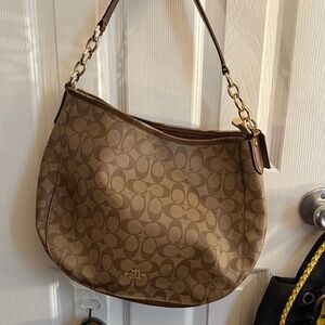 Coach Tan Signature Shoulder Bag